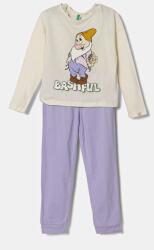 United Colors of Benetton gyerek pamut pizsama bézs, nyomott mintás, 3VD00P07K - bézs 110