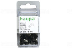 Haupa Érvéghüvely iker 2* 1, 5/ 8 fekete 270788/25 SmallPack Haupa (25db/bliszter) (270788/25)