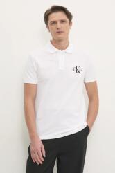 Calvin Klein Jeans poló fehér, férfi, nyomott mintás, J30J325664 - fehér XL - answear - 21 990 Ft