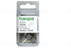 Haupa Érvéghüvely iker 2* 4, 0/12 szürke 270796/10 SmallPack Haupa (10db/bliszter) (270796/10)
