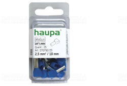 Haupa Érvéghüvely iker 2* 2, 5/10 kék 270792/25 SmallPack Haupa (25db/bliszter) (270792/25)