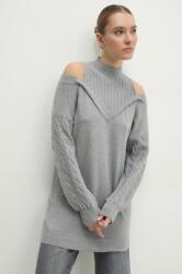 ANSWEAR pulóver női, szürke, félgarbó nyakú - szürke S/M - answear - 10 990 Ft