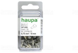 Haupa Érvéghüvely iker 2* 0, 75/ 8 szürke 270780/25 SmallPack Haupa (25db/bliszter) (270780/25)
