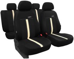 Pok-Ter Set Huse Scaune Auto pentru Subaru Forester - Pok-Ter GTR, Piele Ecologica, Negru - Bej, 9 piese