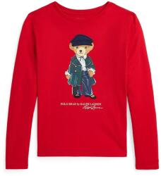Ralph Lauren gyerek pamut hosszú ujjú felső piros, 313952134002 - piros 155-159