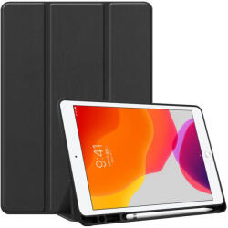 Samsung Tab S9 FE Plus (12.4) SM-X610 / X616B, mappa tok, érintőceruza tartó, érintőceruza nélkül, Trifold, Wooze Trifold Pencil Holder, fekete