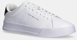 Tommy Hilfiger bőr sportcipő TH COURT LTH DETAIL ESS - fehér Férfi 40 - answear - 29 990 Ft