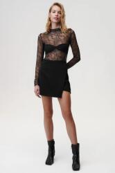 Undress Code gyapjú szoknya Coco Skirt fekete, mini, egyenes, 762 - fekete L