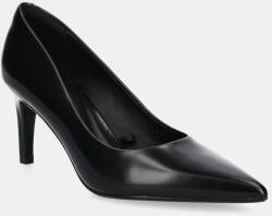 Calvin Klein bőr tűsarkú HEEL PUMP 70 - BRUSH L fekete, HW0HW02446 - fekete Női 41