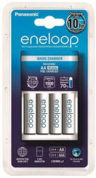Panasonic eneloop K-KJ51MCC40E BQ-CC51E elem töltő+BK-3MCCE 4db 1900mAh AA tölthető ceruza elem (eneloop-KKJ51MCC40E)