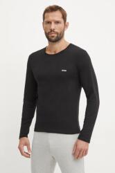 HUGO BOSS pamut hosszúujjú 3 db sima, 50492321 - fekete M