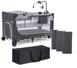 Kinderkraft Select Utazóágy Leody kiegészítőkkel Leody Grey, Premium - vitalcafe