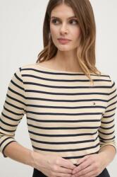 Tommy Hilfiger pamut hosszúujjú bézs, WW0WW40589 - bézs XS - answear - 25 990 Ft
