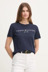 Tommy Hilfiger pamut póló női, sötétkék, WW0WW40276 - sötétkék L