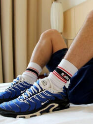 Sk8erboy White Socks Sk8erboy Deluxe - stílusos fehér-piros zokni - szexvital