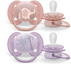 Philips SCF091/09 Játszócumi Ultrasoft Premium Állat 0-6hó lányos, 2 db