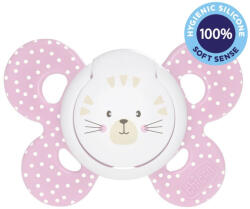 CHICCO Physio Comfort szilikon cumizó lány - macska 1 db, 6-16 m - vitalcafe