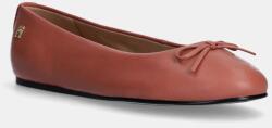 Tommy Hilfiger bőr balerina cipő BALLERINA LEATHER FLAT BOW narancssárga, FW0FW08359 - narancssárga Női 40