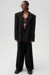 Undress Code gyapjú nadrág Liberté Pants fekete, magas derekú széles, 763 - fekete S