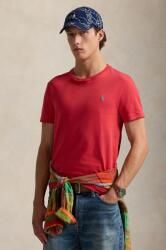 Ralph Lauren pamut póló piros, férfi, sima, 710671438 - piros S
