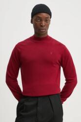 G-Star RAW gyapjú pulóver könnyű, férfi, piros, garbónyakú, D25175-D847 - burgundia L