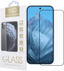 Google Pixel 9 Pro XL 5G üvegfólia, tempered glass, előlapi, 10D, edzett, hajlított, fekete kerettel