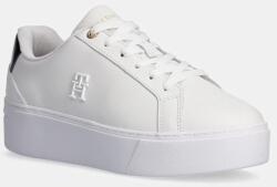 Tommy Hilfiger bőr sportcipő TH PLATFORM COURT SNEAKER fehér, FW0FW08614 - fehér Női 36