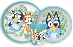 Bluey Leaves csúszásmentes étkészlet, micro műanyag szett - lord