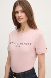 Tommy Hilfiger pamut póló női, rózsaszín, WW0WW40276 - rózsaszín XL