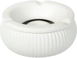 Gastro Scrumieră din porțelan, 3 tăieturi, cu șanțuri, ø: 150 mm, alb Scrumiera