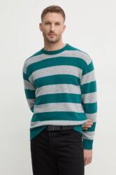 Benetton gyapjú pulóver könnyű, férfi, szürke, 18AYK107Y - szürke S