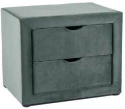 SIGNAL MEBLE ET-002 Velvet Bársony Éjjeliszekrény Zöld Kétfiókos (SIG-ET002VZ)