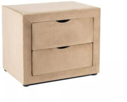 SIGNAL MEBLE ET-002 Velvet Éjjeliszekrény Bársony Bézs Kétfiókos (SIG-ET002VBE)