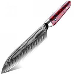 HARAHU Cuțit de bucătărie damasc MA-35088 - Santoku KP35088