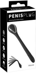 Penisplug Penis Plug Dilator - akkus, vibrációs dilátor (1 cm, fekete) - shop