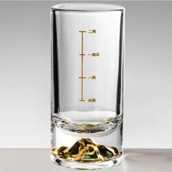 HARAHU Pahar de cristal cu măsurătoare - Auriu / 100ml KP35405 Pahar