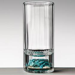 HARAHU Pahar de cristal cu pietricele - Turcoaz / 100ml KP35403 Pahar