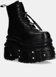 New Rock bőr bakancs CRUST NEGRO + TANK NEGRO TORNILLOS E-34 fekete, női, platformos, M-MILI083CCT-C4 - fekete Női 40