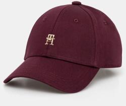 Tommy Hilfiger pamut baseball sapka bordó, nyomott mintás, AW0AW16843 - burgundia Univerzális méret