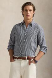 Ralph Lauren len ing galléros, sötétkék, regular, 710961264 - sötétkék S
