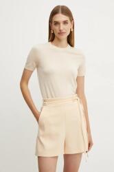 HUGO BOSS gyapjú pulóver könnyű, női, bézs, 50492857 - bézs M