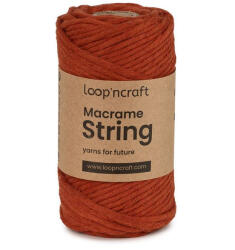  Loop'n craft 3mm macrame kifésülhető fonal 35 Terracotta
