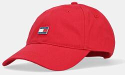 Tommy Jeans pamut baseball sapka piros, nyomott mintás, AW0AW16986 - piros Univerzális méret