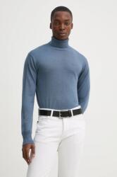 G-Star RAW gyapjú pulóver könnyű, férfi, garbónyakú, D25177-D847 - kék L