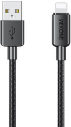 Wekome WDC-03 Lightning kábel - 2.4A, 480 Mbps, 1.0 m, fekete