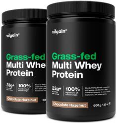 Vilgain Grass-Fed Multi Whey Protein -⁠ mai mult de 77% concentrat de zer, izolat și cazeină, eficient imediat după antrenament și în timpul deficienței prelungite de proteine, formulă pur naturală, îndulcită