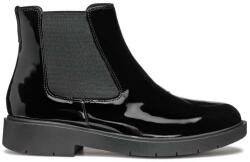 Geox bőr csizma D SPHERICA EC1 fekete, női, lapos talpú, D46QRE 00066 C9999 - fekete Női 39