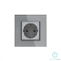 Smarthugo Egyes Szürke Wifi Üvegkeretes Konnektor (sh1520004)