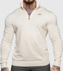 Iron Aesthetics Kötött pulóver cipzárral Iron Aesthetics Tomas, bézs: 2XL Bézs