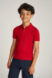 Tommy Hilfiger gyerek pamut póló piros, sima, KB0KB09333 - piros 176